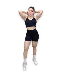 CONJUNTO DE YOGA FITFER PREMIUM NEGRO GYM FITNESS