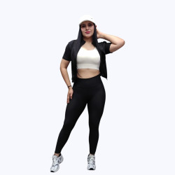 LEGGINGS FITFER NEGRO CALIDAD PREMIUM GYM FITNESS