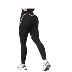 LEGGINS SCRUNCH NEGRO BLANCO GYM FITNESS