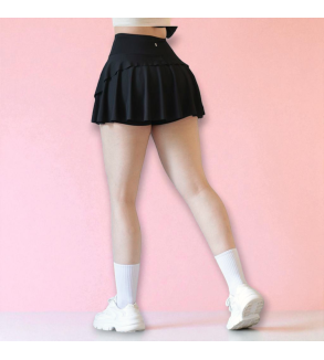 FALDA SHORT Y102 NEGRA GYM FITNESS